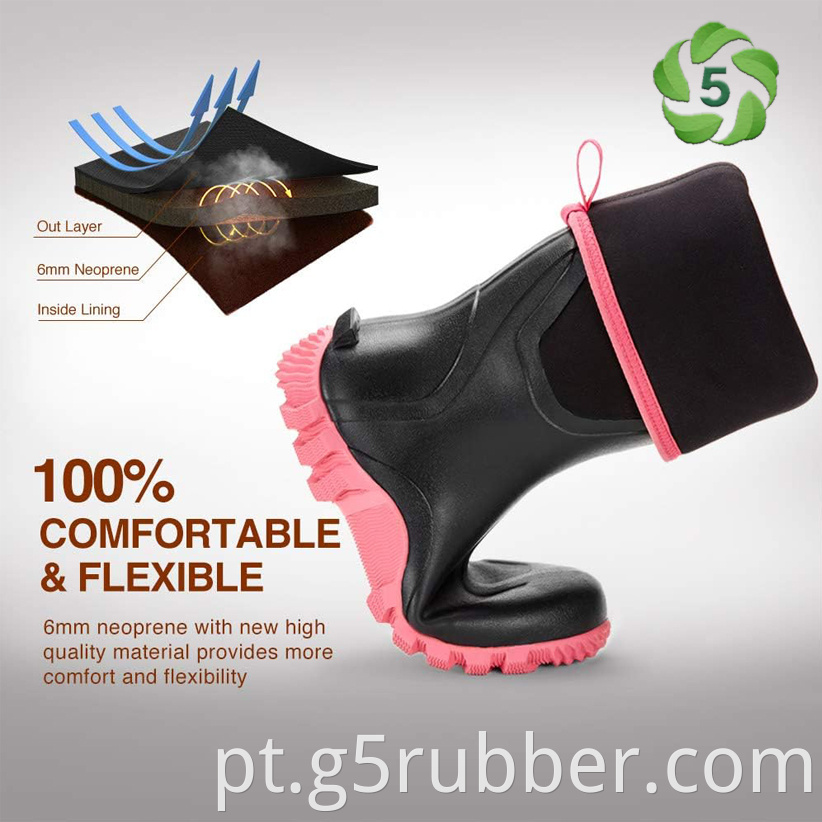 5mm Women Waterproof Rain Boots